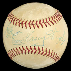 1960's Casey Stengel Single-Signed Giles ONL Baseball with Full PSA LOA