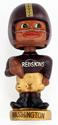 1962-1964 Washington Redskins Black Face Toes-Up Bobblehead Doll - Extremely Rare!