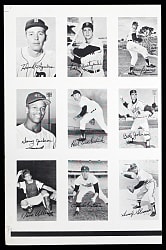 1969 Topps Deckle Edge Test Uncut Sheet of (9) Cards with (8) Never Used Players!
