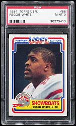 1984 Topps USFL #58 Reggie White Rookie PSA MINT 9
