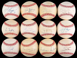 Hall of Famer Signed Baseball Collection (28) with Tony Gwynn & Kirby Puckett