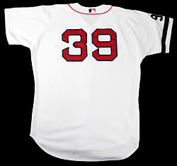 2002 Mike Cubbage Boston Red Sox Game-Used Jersey with #9 Ted Williams Memorial Number & Band