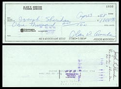 1988 Alan Ameche Signed Check