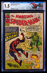 1963 Marvel Amazing Spider-Man #5 Early Doctor Doom Appearance - CGC 1.5