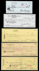 Golf Legend Signed Check Collection (5) with Ben Hogan & Sam Snead