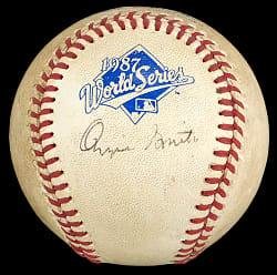 1987 Ozzie Smith Single-Signed Official World Series Baseball with Game-Use Attributes - PSA/DNA LOA