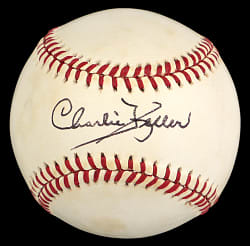 Charlie Keller Tough Single-Signed Baseball - Full JSA LOA