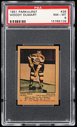 1951 Parkhurst Hockey #28 Woody Dumart Rookie PSA NM-MT 8
