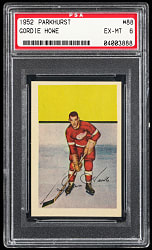 1952 Parkhurst Hockey #88 Gordie Howe PSA EX-MT 6