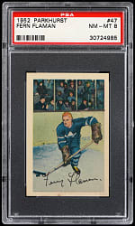1952 Parkhurst Hockey #47 Fern Flaman PSA NM-MT 8