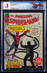 1963 Marvel Amazing Spider-Man #3 First Appearance of Doctor Octopus - CGC .5