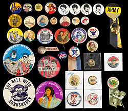 20th Century Americana and Military/WWII Pin & Trinket Hoard (500+)