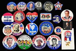 1930s-2010s Presidential Campaign Pin Hoard (850+)