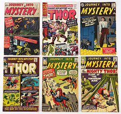 1961-1965 Marvel Journey Into Mystery Comic Books (9) with #95 Thor Versus Thor, #102 1st Sif & Annual #1 1st Hercules