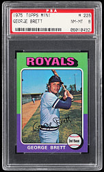 1975 Topps Mini #228 George Brett Rookie PSA NM-MT 8