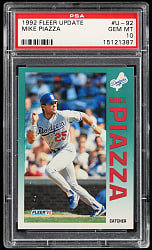 1992 Fleer Update #U-92 Mike Piazza Rookie PSA GEM MINT 10