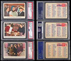 1959 Fleer The 3 Stooges PSA Graded Checklist Set (3)