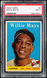 1958 Topps #5 Willie Mays PSA NM 7