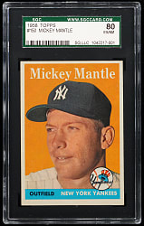 1958 Topps #150 Mickey Mantle SGC EX/NM 6
