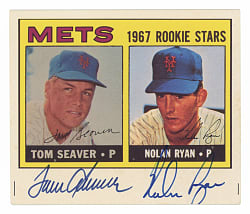 1990 Acme Productions "Mets 1967 Rookie Stars" Nolan Ryan & Tom Seaver Dual-Signed Promo