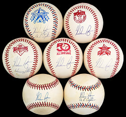 1979-1995 Nolan Ryan Signed Official All-Star Game Collection (7) with (3) Inscribed