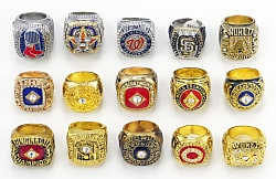 1919-2022 World Series Championship Rings Replicas Collection (15) with Various Hall of Famers