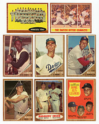 1962 Topps Starter Set (293/598) with Several Hall of Famers & Stars