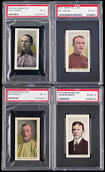 1910-1911 M116 Sporting Life PSA EX to EX-MT 6 Graded Group (4) with John McGraw