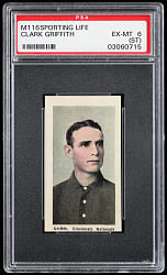 1910-1911 M116 Sporting Life Clark Griffith PSA EX-MT 6 (st)