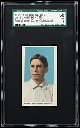 1910-1911 M116 Sporting Life Chief Bender Blue Background (Lionel Carter Collection) SGC EX 5