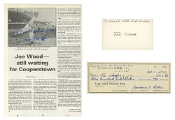 "Smokey Joe" Wood Signed Flats (3) with Lawrence Ritter Check