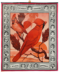 1942 World Champions St. Louis Cardinals Old Judge Coffee Pictorial Calendar Topper