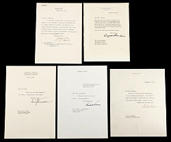 1910s-1960s President of the United States Typed Letters Signed (5)