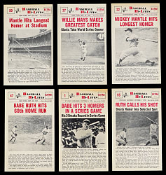 1960 Nu-Card Baseball Hi-Lites Complete Set (72)