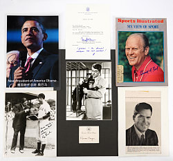 U.S. Presidents Signed Photographs Group (5) with Nixon, Obama, Reagan