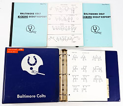 1967-1979 Dick Bielski Baltimore Colts Playbooks & Scouting Reports Collection (9 Total Items)