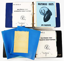 1977-1978 Baltimore Colts Playbooks, Game-Plans, Etc. Collection (5) Plus Many Extra Pages