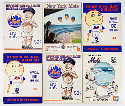 1962-2014 New York Mets Yearbook Collection (86) with Complete 53-Year Run & Revised Editions Including (2/4) First Year!