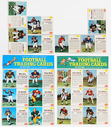 1962 Post Cereal Football Uncut Panels (4) with Hall of Famers & Shortprints