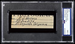 Bobby Wallace Signed Cut - PSA/DNA MINT 9 Auto Grade