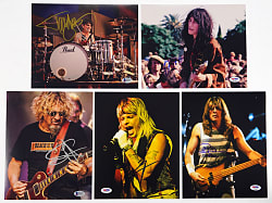 Rock' N ' Roll Legends Signed 8x10 Photographs Group (10) with Lemmie, Tommy Lee, Sammy Hagar - All Certed