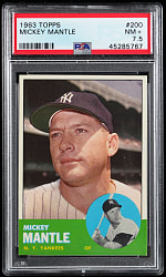 1963 Topps #200 Mickey Mantle PSA NM+ 7.5