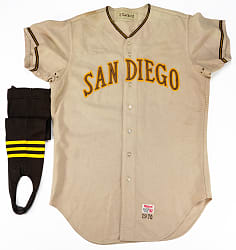 1970 Nate Colbert San Diego Padres Game-Used Road Jersey & Stirrups with Phil Wood LOA