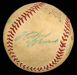 1964-1966 Pittsburgh Pirates Multi-Signed Wilson Prep League Baseball with Roberto Clemente - Full JSA LOA