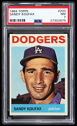 1964 Topps #200 Sandy Koufax PSA NM 7