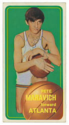 1970-1971 Topps Basketball Pete Maravich Exceedingly Rare Signed #123 Rookie Card - JSA LOA