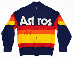 1980s Nolan Ryan Signed Houston Astros Team-Issued Sand Knit Sweater/Cardigan