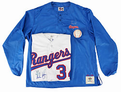 1989-1993 Nolan Ryan Texas Rangers Signed Trio with Inscribed Ball, Jersey & Windbreaker