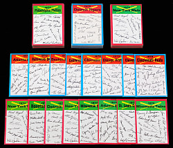 1973 Topps & O-Pee-Chee Blue Checklist Complete Set (24) Plus (9) Extra & (64) 1974 Topps Red Checklists