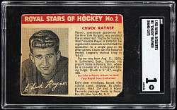 1952 Royal Desserts Hockey #2 Chuck Rayner SGC POOR 1